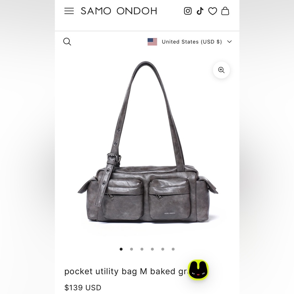 Samo Ondoh Pocket Utility bag M baked gray
